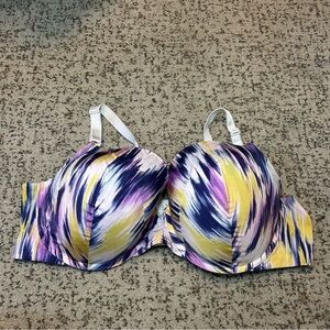 Torrid Curve Purple 360 Back Smoothing Lightly Lined T-Shirt Bra Size 44D